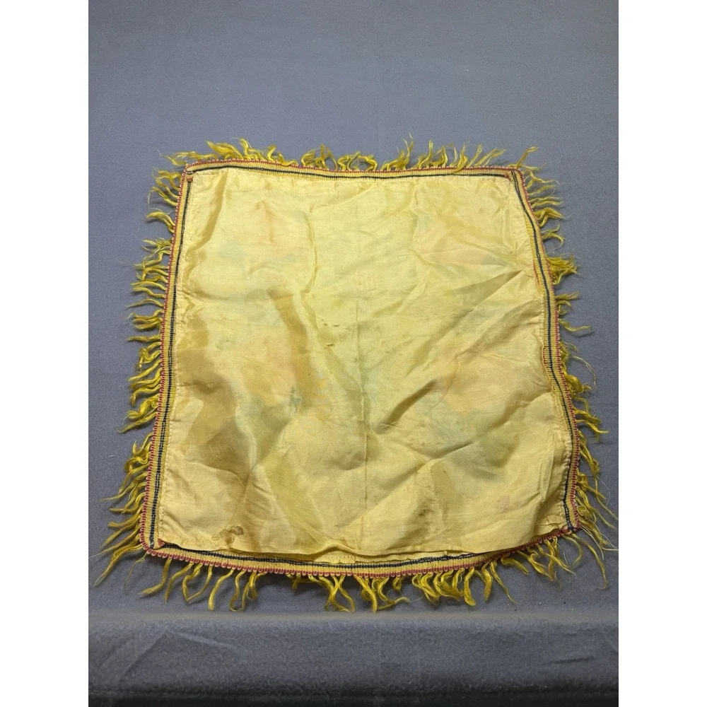 VTG US Army Sweetheart Rose Fringed Satin Pillowcase Cover Fort Swift Texas